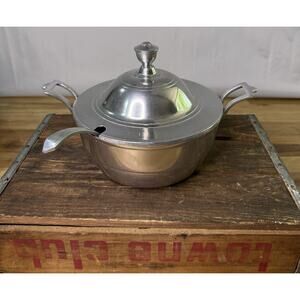 Vintage Wilton Armetale RWP Mount Joy Pewter Soup Tureen with Lid & Ladle 1973